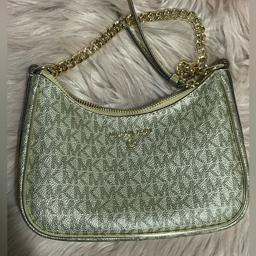 Michael Kors gold shoulder bag - Picture 1 of 3